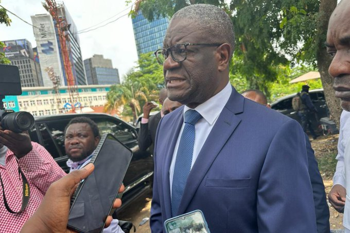 RDC : Dénis Mukwege juge inconstitutionnelle la levée du moratoire sur l'exécution de la peine de mort