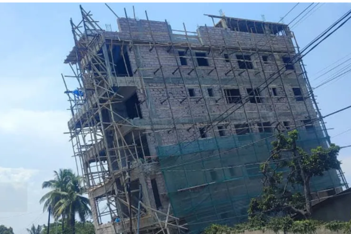 L'Hôtel de ville de Kinshasa ordonne la démolition de l'immeuble qui s'est affaissé à Socimat