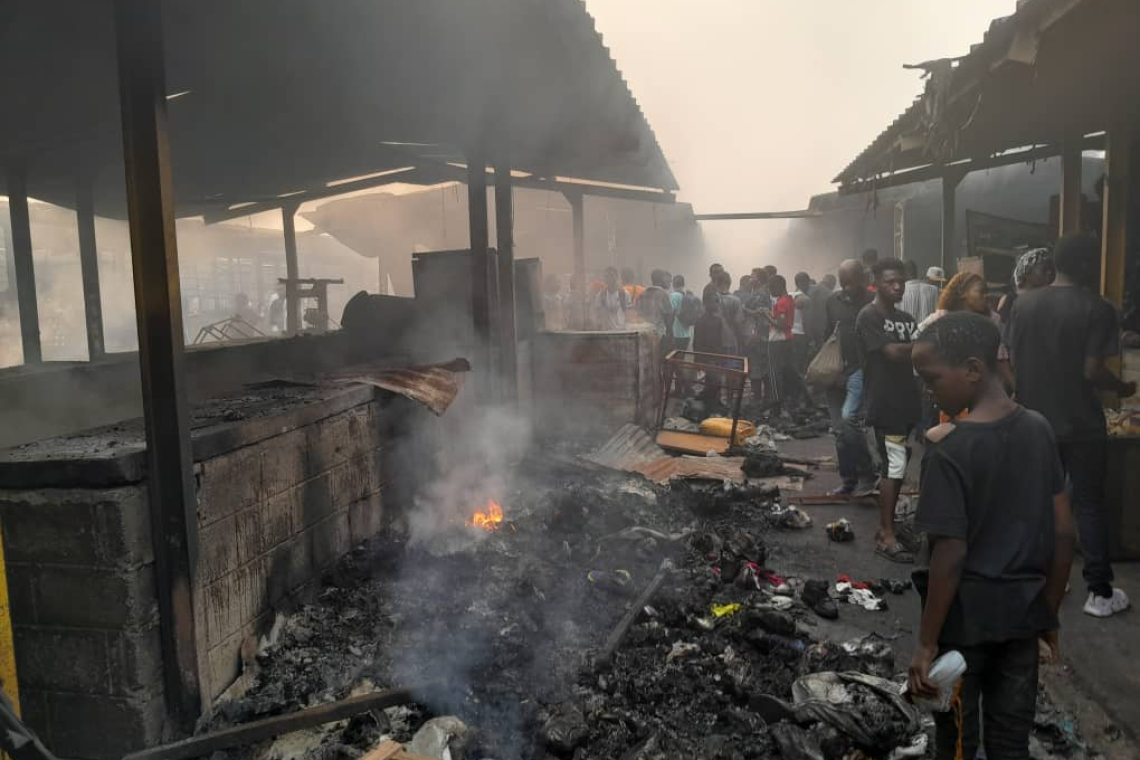 Kinshasa : une partie du marché de la Liberté ravagée par un incendie