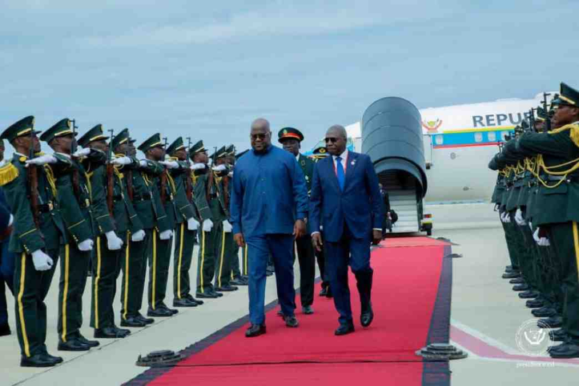 Le Président Félix Antoine Tshisekedi, à Lobito, en Angola. 