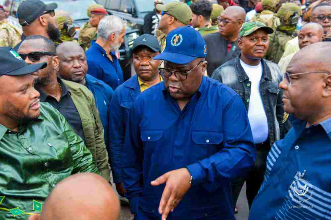 Felix Antoine Tshisekedi a fait une descente surprise autour du marché en inspectant plusieurs artères.